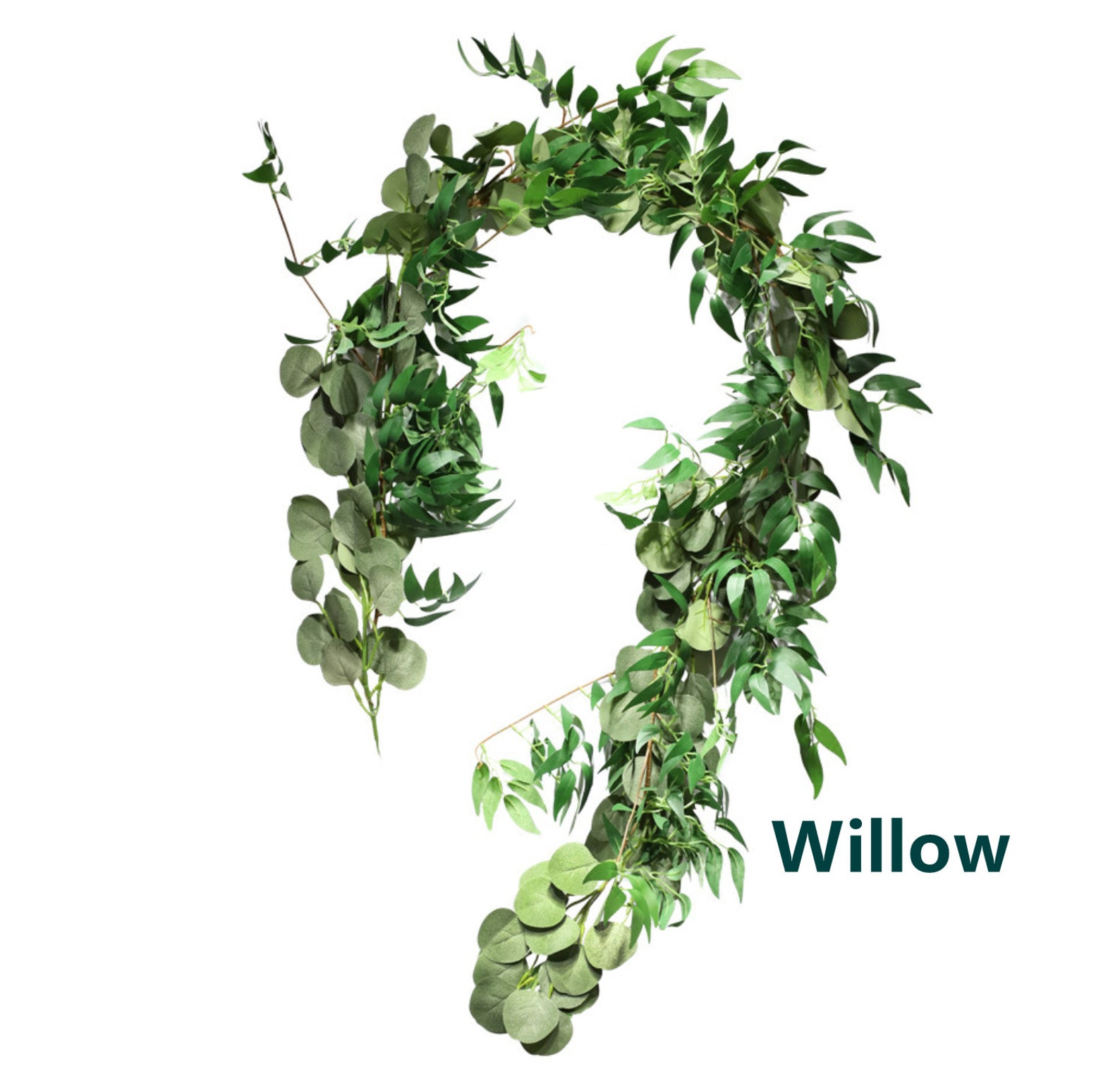 Artificial Willow and Eucalyptus Garland for a Wedding Etsy