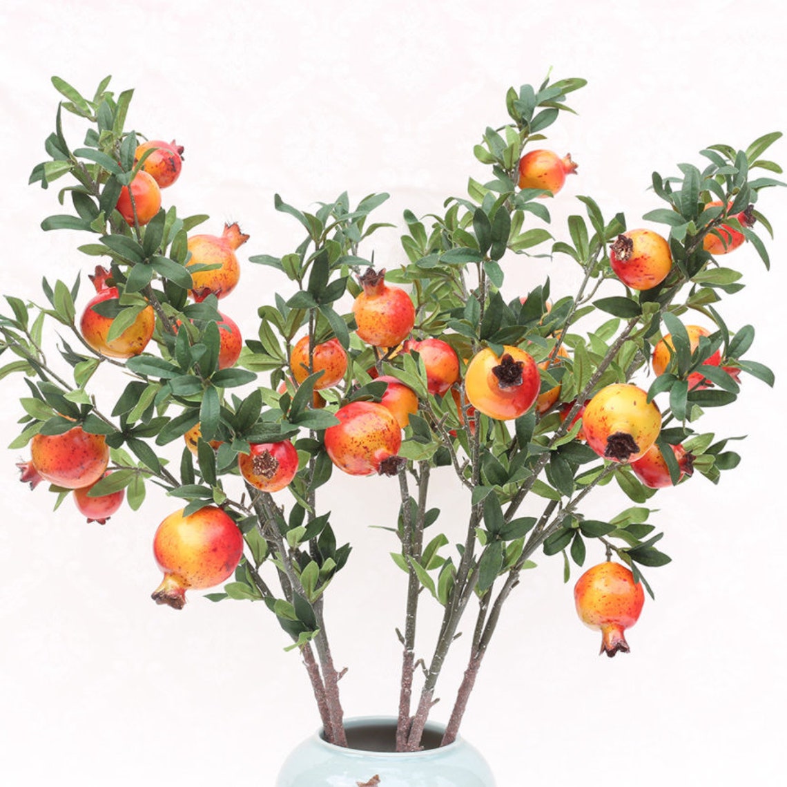 30 Artificial Pomegranate Fruit Arrangement Fake Spray Etsy