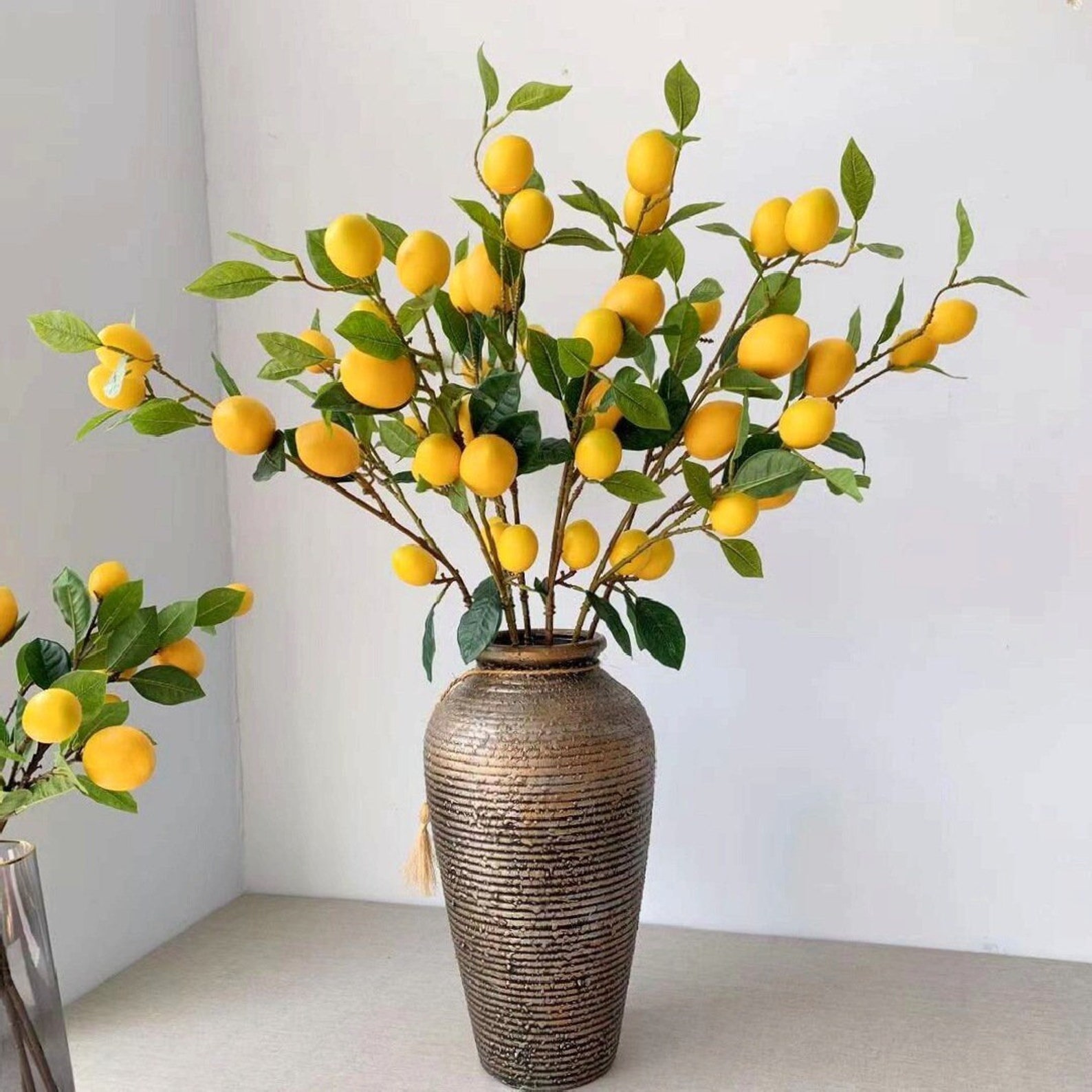 36 Long Artificial Lemon Tree Branches Floral Etsy