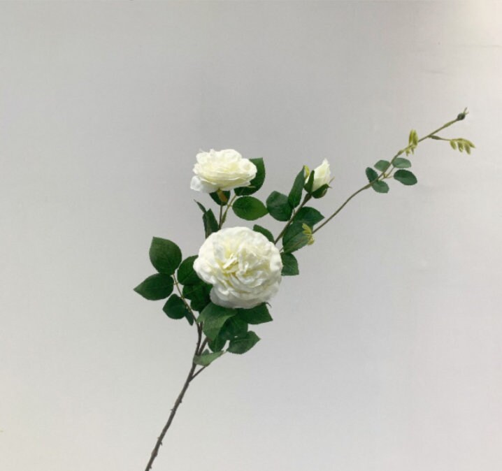 Artificial Rose Flowers Silk Rose White Rose Stems Flower Etsy