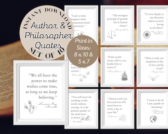 Famous Quotes | Literary Quotes | Book Quotes | Famous Author Quotes | Book Quote Prints | Book Quotes Wall Art | Instant Download