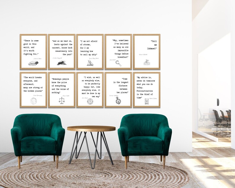 Classic Book Quotes Printable Art Literature Quotes Art Famous Author ...