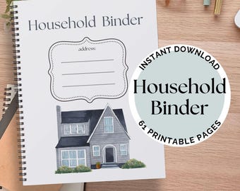 Home Management Binder | Home Maintenance Binder | Emergency Binder | New Home Binder | Home Management | Home Binder | PDF Printable