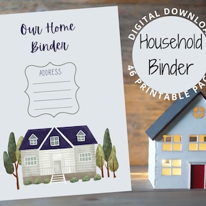 Household Maintenance Binder | Home Management | Home Resource Book | Emergency Binder | New Home Binder | Easy to Use | 46 Printable Pages
