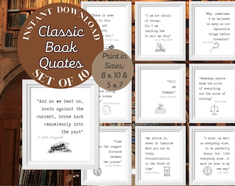 Classic Book Quotes Art | Literature Quotes Art | Book Quotes Prints |  Book Quotes Wall Art | Literary Quotes | Book Quotes | Famous Quotes