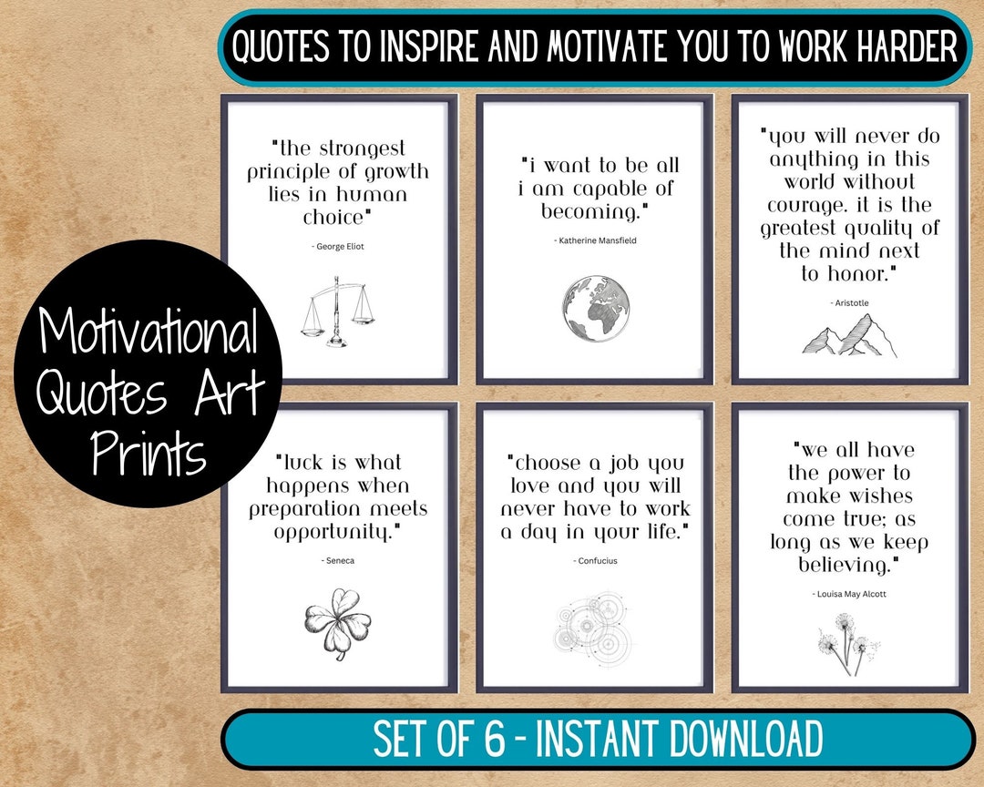 Motivational Quotes for Office Printable Quote Art Inspirational