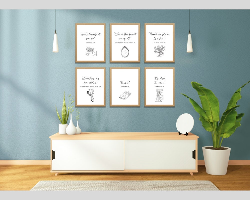 Classic Movie Quotes Wall Art 1930s and 1940s Movie Quotes Etsy