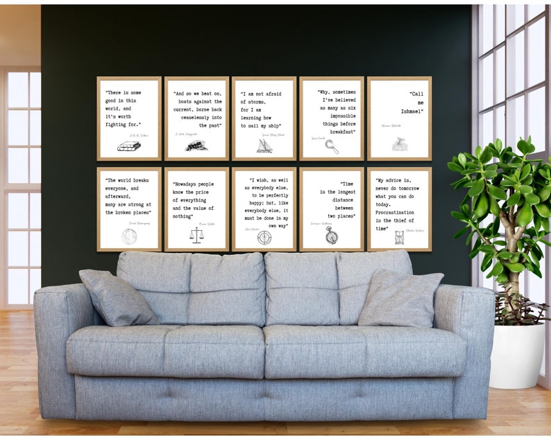 Classic Book Quotes Printable Art Literature Quotes Art - Etsy