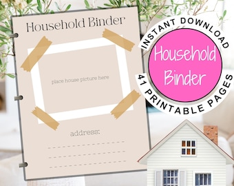 Home Management Binder | Home Maintenance Binder | Emergency Binder | New Home Binder | Home Management | Home Binder | PDF Printable