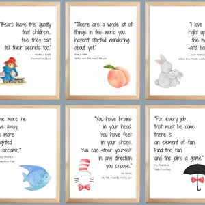 Classic Children's Books Art Children's Book Quotes Wall Art Printable ...