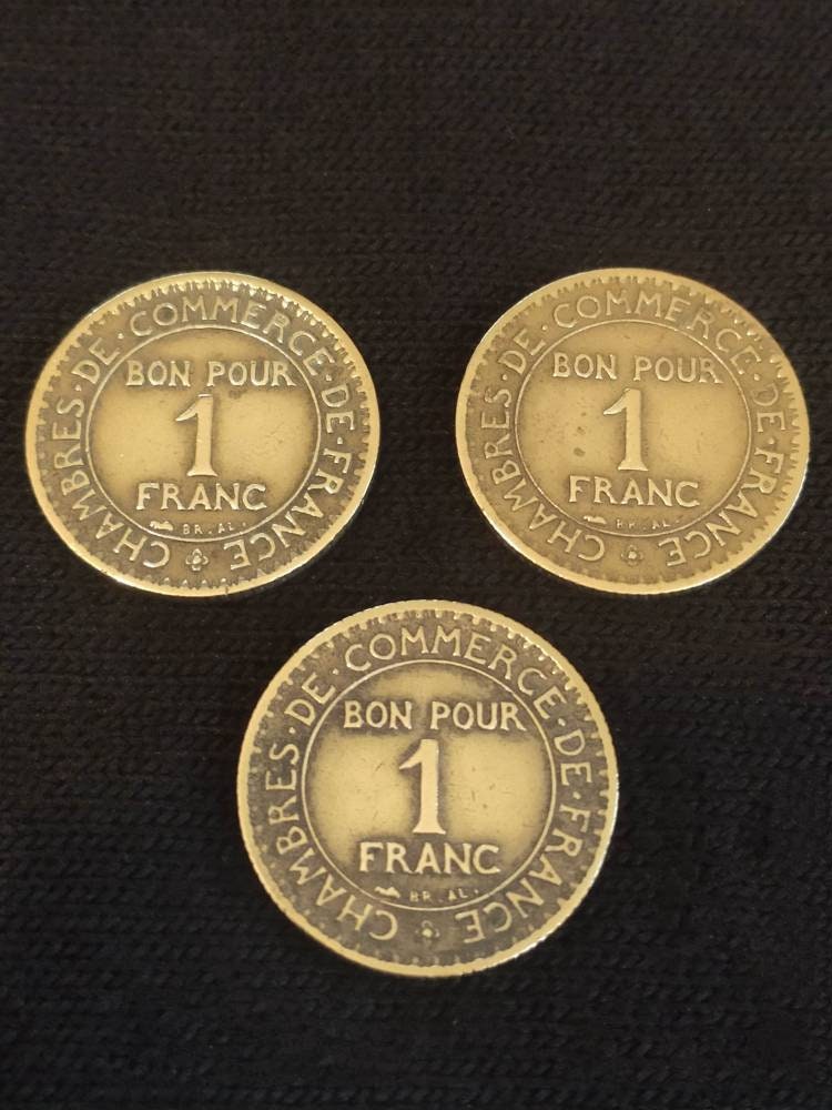 Lot De 3 Pièces 'Bon Pour 1 Franc' De 1923 Type Etsy