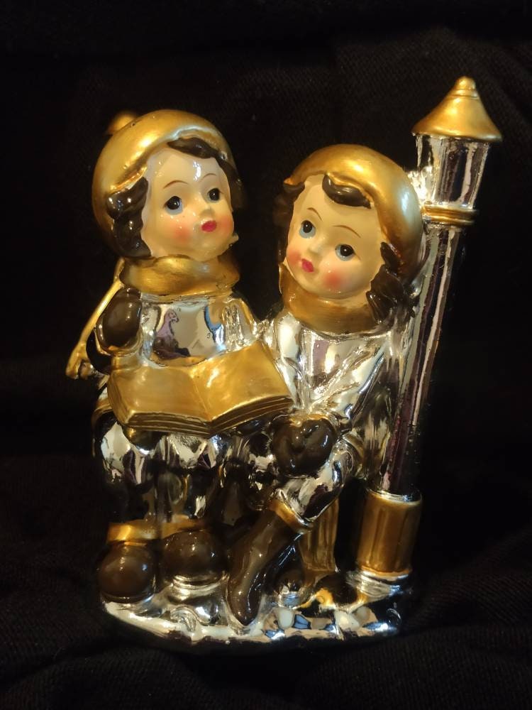 Belle Figurine de Noël, Ancienne/Vintage - Peinte à La Main Verre ? -