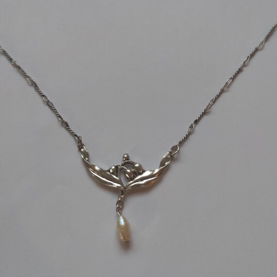 Collier Fantaisie Vintage - Gros Maillons Ancien - Argenté - Occasion