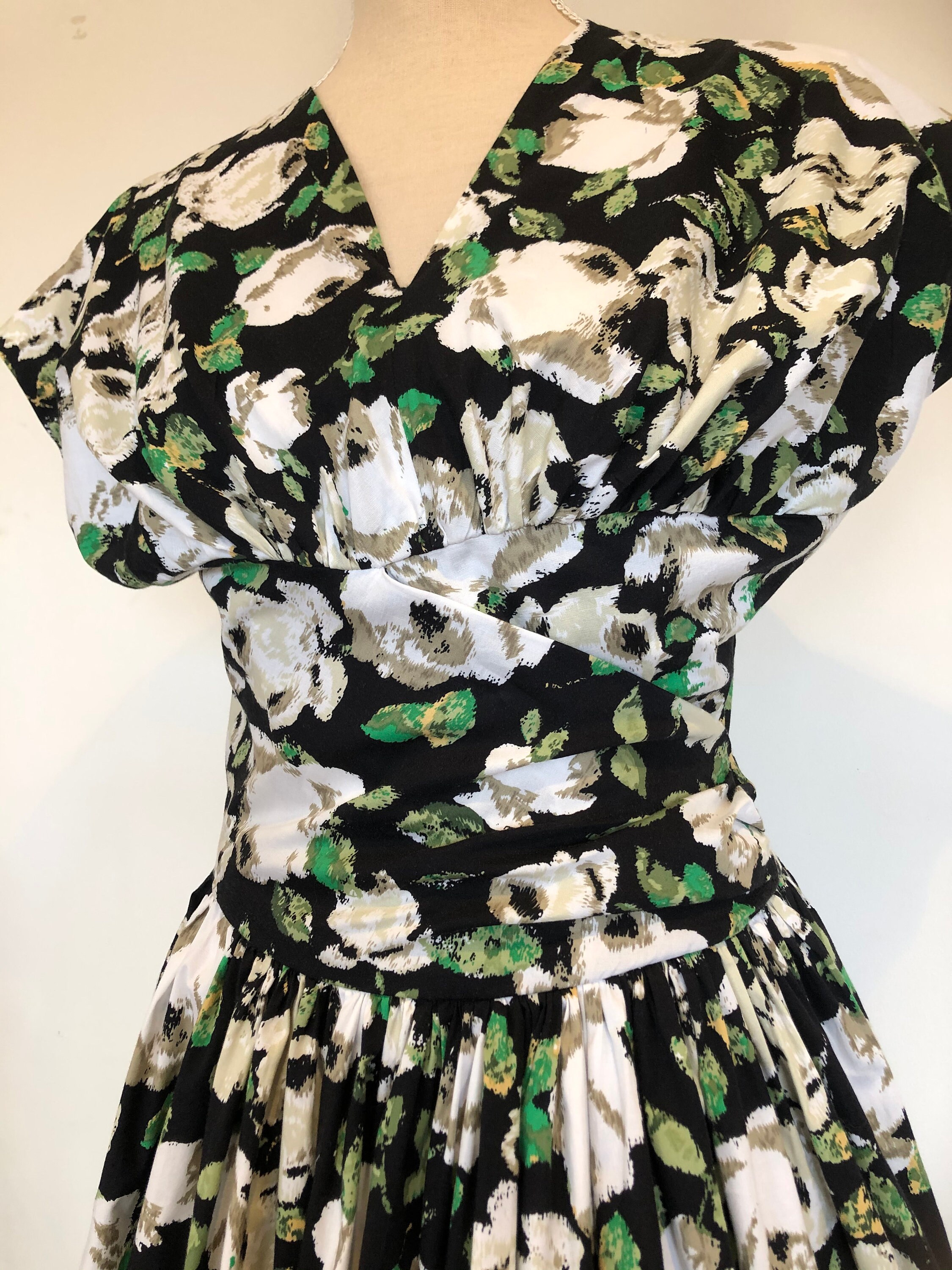 1950's Vintage Rose Print Dress Original Vintage Sewing - Etsy Australia