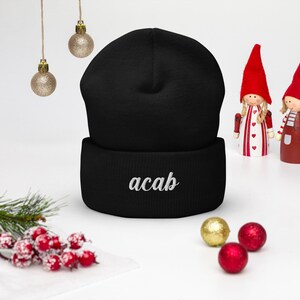 ACAB beanie BLM vida negra materia gorro esposado imagen 4