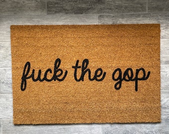 F*ck the gop welcome mat anti-trump door mat welcome doormat outdoor floor mat political gift