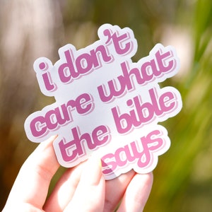 I don't care what the bible says magnet pro choice sticker Ana Kasparian tyt magnet anti-trump anti-gop magnet roe v wade magnet