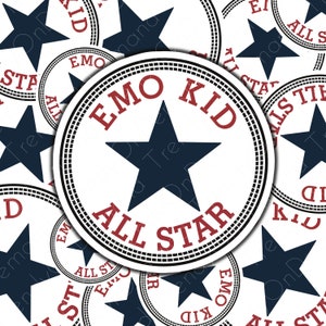 Emo Kid sticker Emo sticker MCR high top sneaker stickers It was never a phase