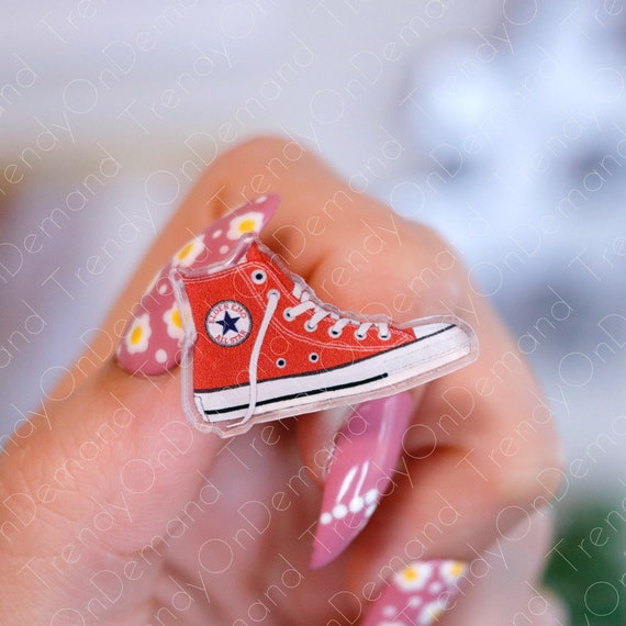 Elder Emo High Top Sneaker Acrylic Pin Emo Kid Mcr Acrylic Pin Etsy New Zealand