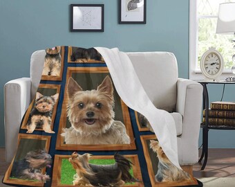 yorkie throw blanket