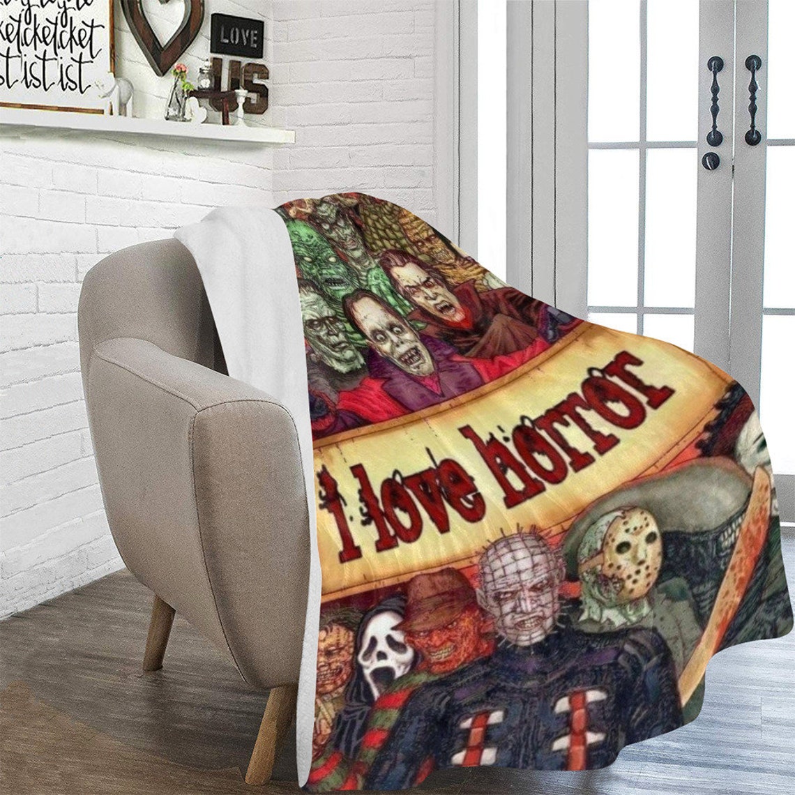 Horror movie Fleece blanket horror ultra soft fleece blanket Etsy