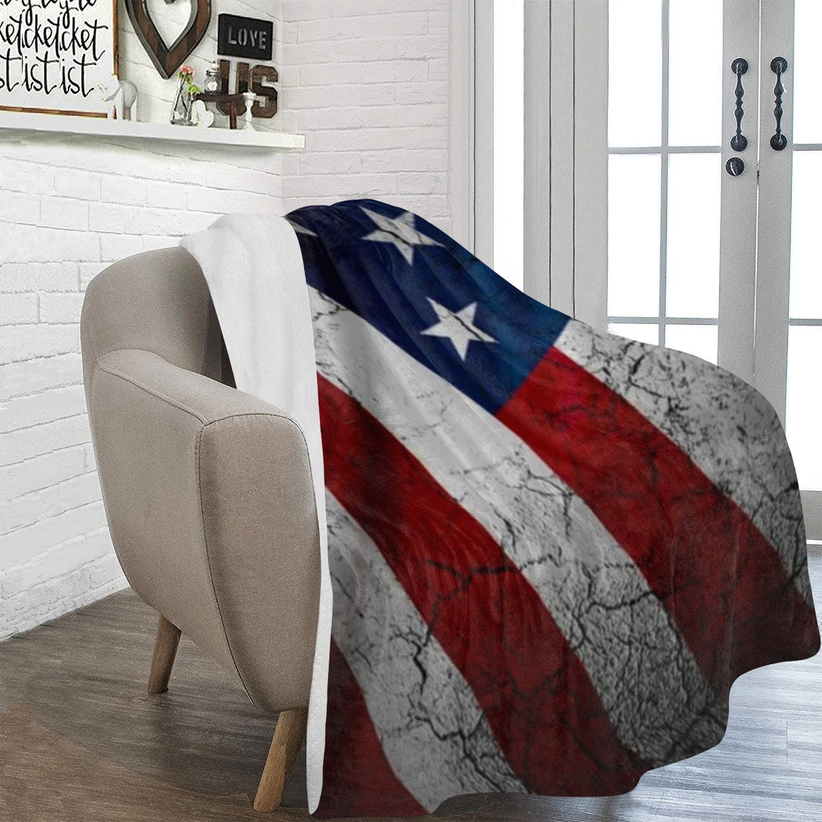 USA Photo Blanket American Blanket patriots Blankets usa Etsy