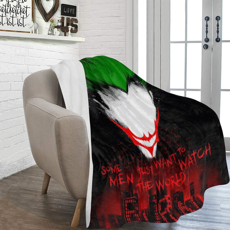Joker Fleece blanket harley quinn ultra soft fleece blanket Etsy