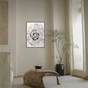 ZEN |Original Abstract Ink Painting Chinese Modern Calligraphy Brush Stroke Black White Contemporary Modern Art Large Art Wall Hang Japandi