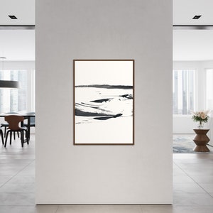 BREATH |Original Zen Ink Painting Chinese Modern Calligraphy Brush Meditation Black White Contemporary Modern Art Large Art Office Japandi