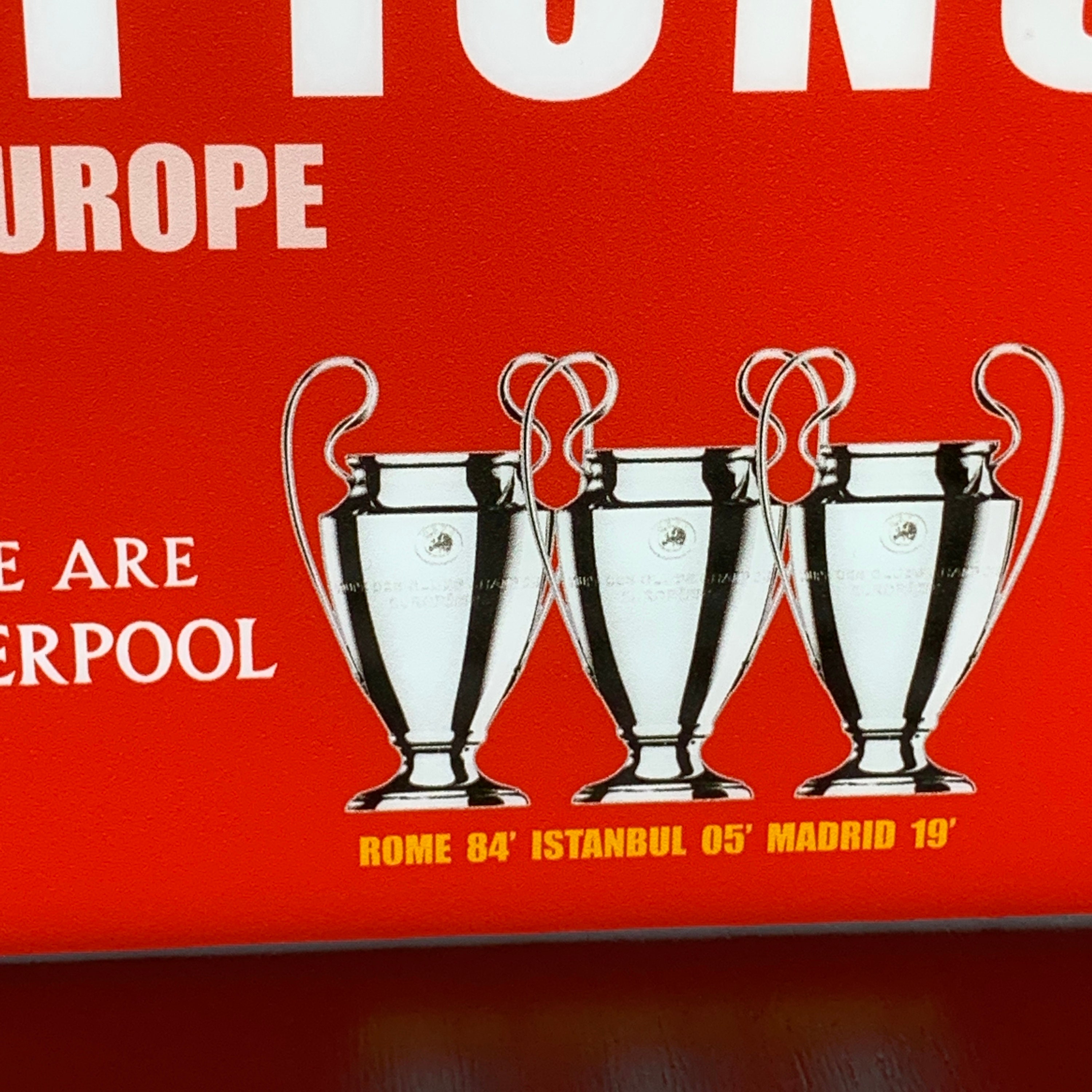 Liverpool FC Champions of Europe Usb Lightbox LFC Gift Etsy