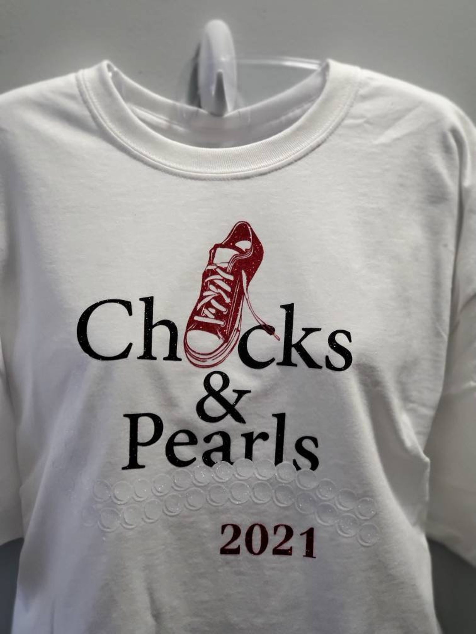 Chucks and Pearls tshirt Etsy