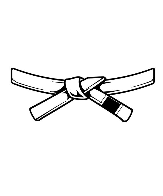 Jiu jitsu svg files white BELT instant digital download mma | Etsy