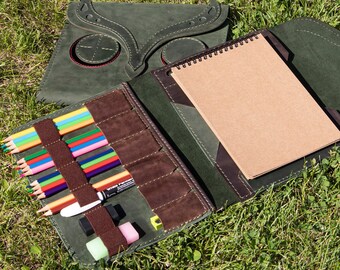 Artist journal cover Sketch pad journal Gift for daughter Artist gifts Personalized leather