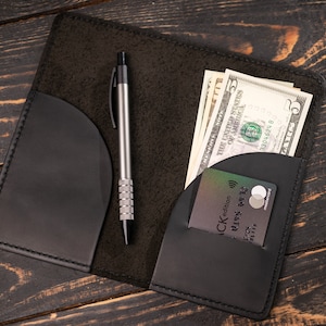 Custom leather check presenter, Restaurant bill holder, Guest presenter, Personalized leather check holder with embossing, Check holder image 6