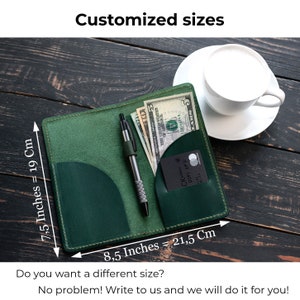 Custom leather check presenter, Restaurant bill holder, Guest presenter, Personalized leather check holder with embossing, Check holder image 2