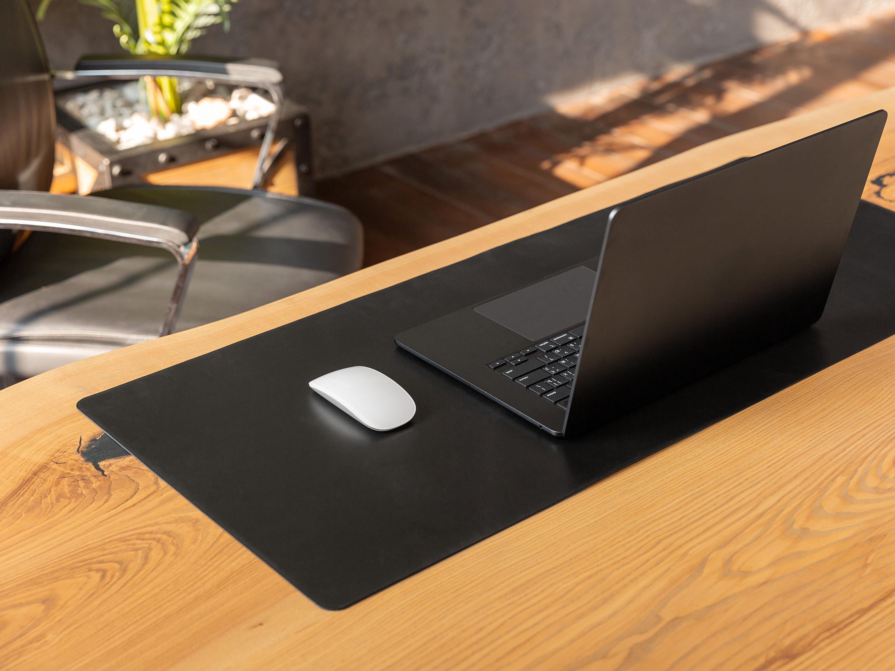 SIDORENKO Desk Pad In Pelle PU 60x35cm - Grigio - Sottomano Con Bordi - Foto 1