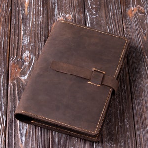 Couverture de journal en cuir, carnet de notes en cuir personnalisé rechargeable, couverture en cuir faite main, carnet de voyage en cuir véritable, couverture de carnet