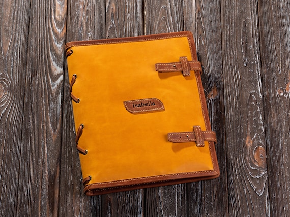 handmade leather sketchbook cover