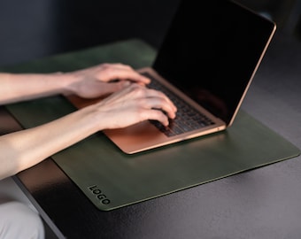 personalized leather desk mat laptop mat for husband office accessories mouse pad leather copper anniversary gifts