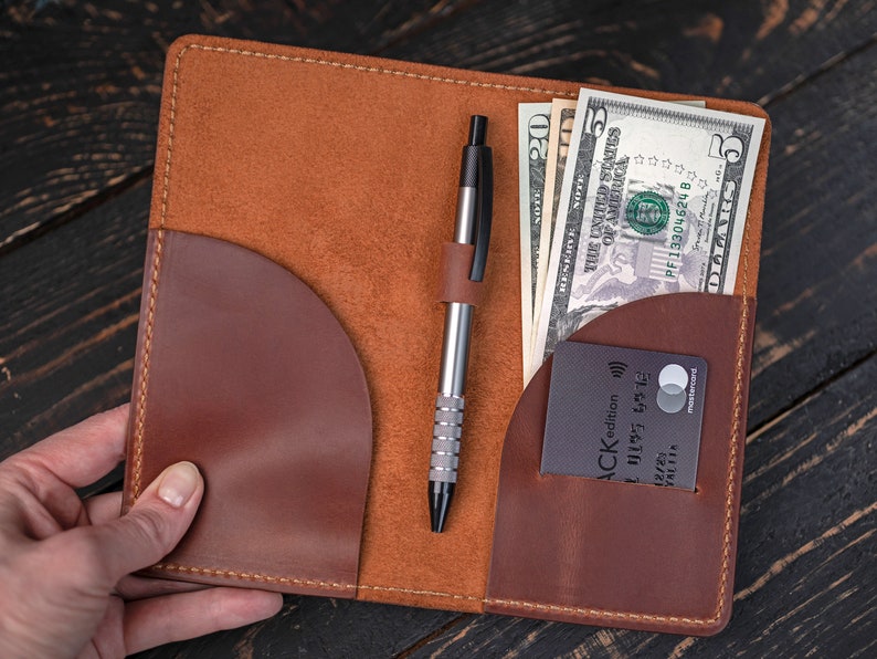 Custom leather check presenter, Restaurant bill holder, Guest presenter, Personalized leather check holder with embossing, Check holder image 4