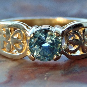 Montana Sapphire .81 Carat 14K Solid Gold Vintage Ring Size 6 3/4