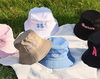 Personalized Bucket Hats,Adults Kids Bucket Hat, Hats With Name, Personalized Kids Hat, Custom Embroidered Hat, Custom Toddler Hat