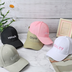 Ponytail Hat with Name, Custom Sorority Hat Unisex, Family Caps, Personalized Signature Baseball Cap, Birthday Gifts for Kids