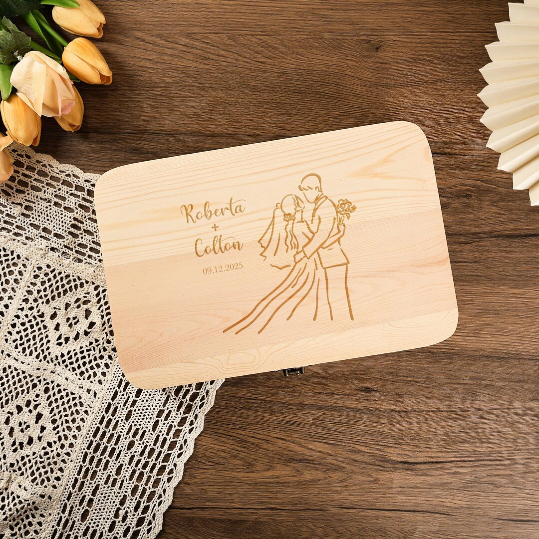 Personalized Wooden Keepsake Box, Custom Engraved Memory Box for ...