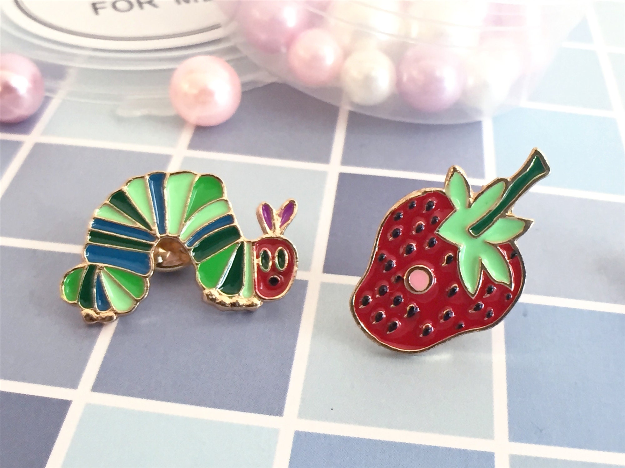 Caterpillar enamel pin enamel pin set pins enamel pins label pin hard enamel pin cute enamel pin kawaii pins Gift for her cartoon enamel pin