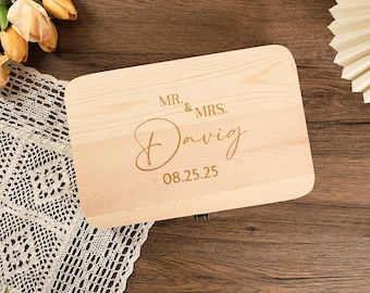 Custom Engraved Memory Box for Wedding Vows, Anniversaries & Special Gifts | Personalized Wooden Keepsake Box | Rustic Wood Box for Letters