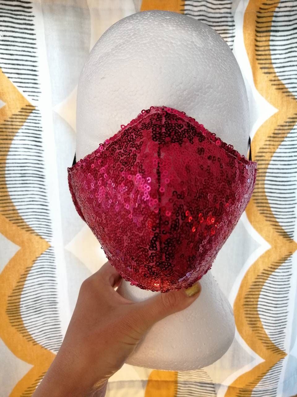 The 'Sequin sparkle' face mask covering glitter sequin Etsy