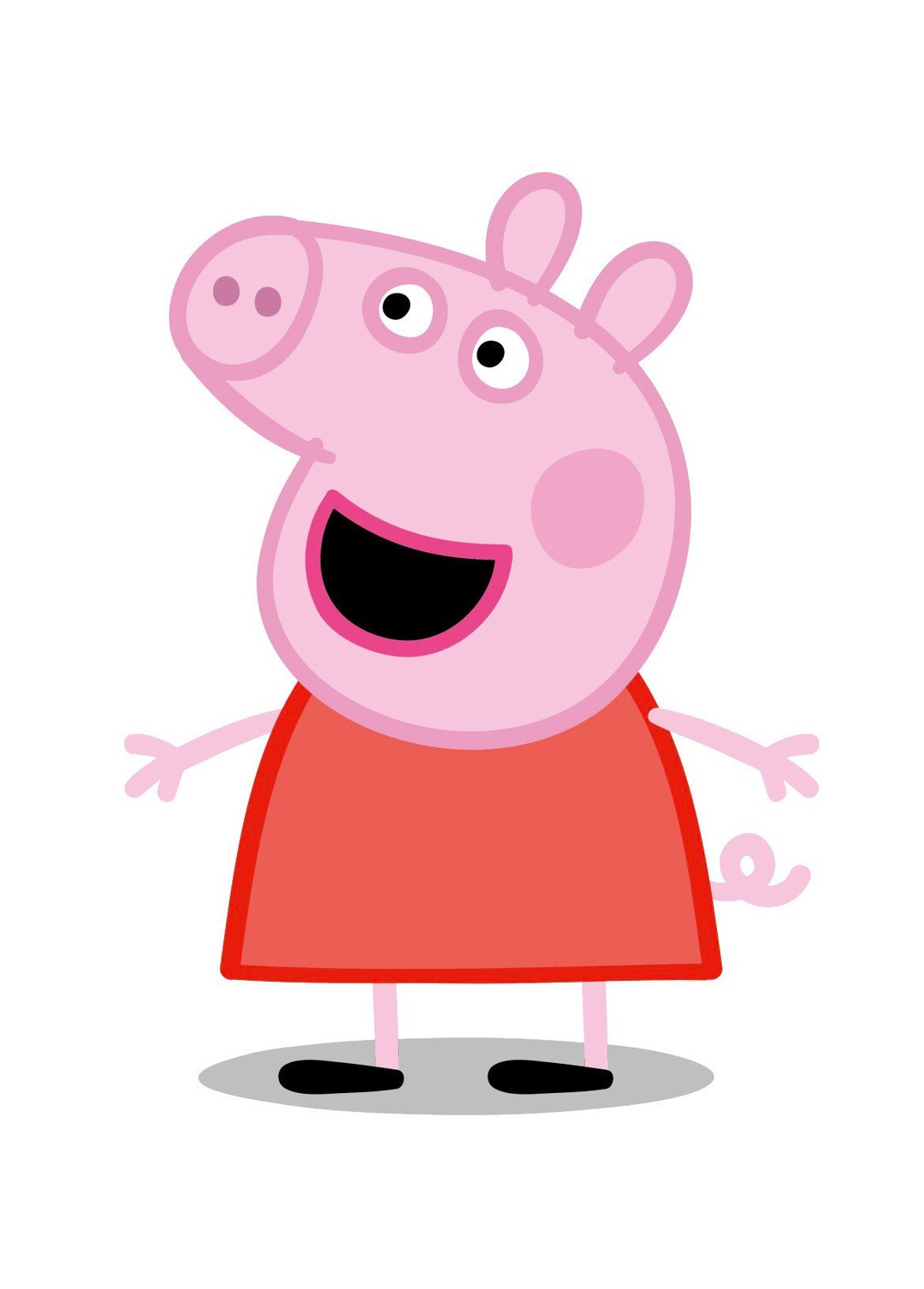 Peppa Pig Character Cut Out Peppa Pig Free Standing Cut Out - Etsy