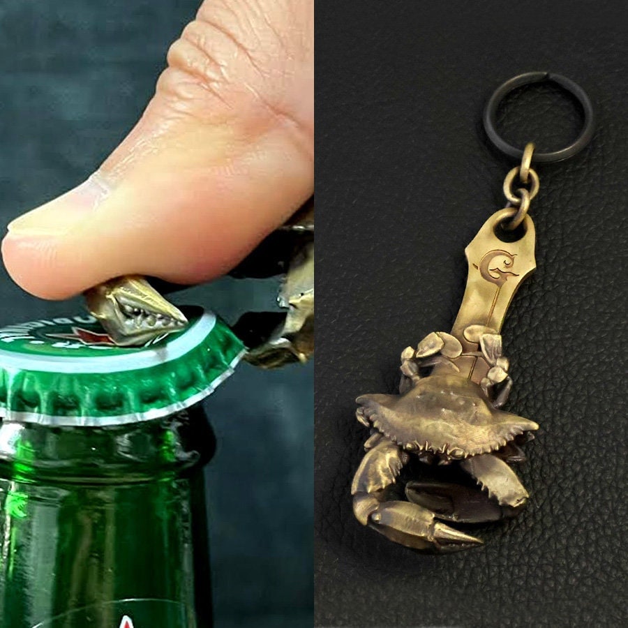 Crab Bottle Opener Keychain