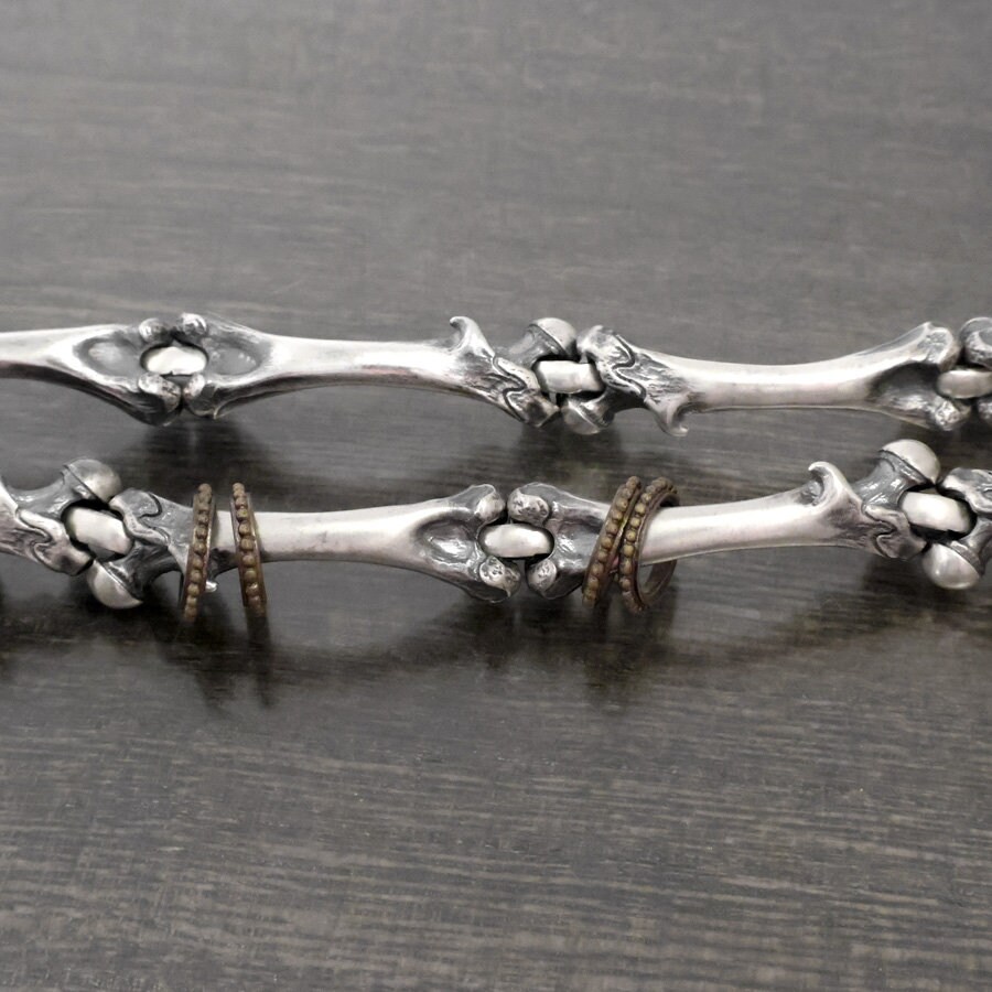 Vintage Silver 925 bone Bracelet ブレスレット Bone Bracelet
